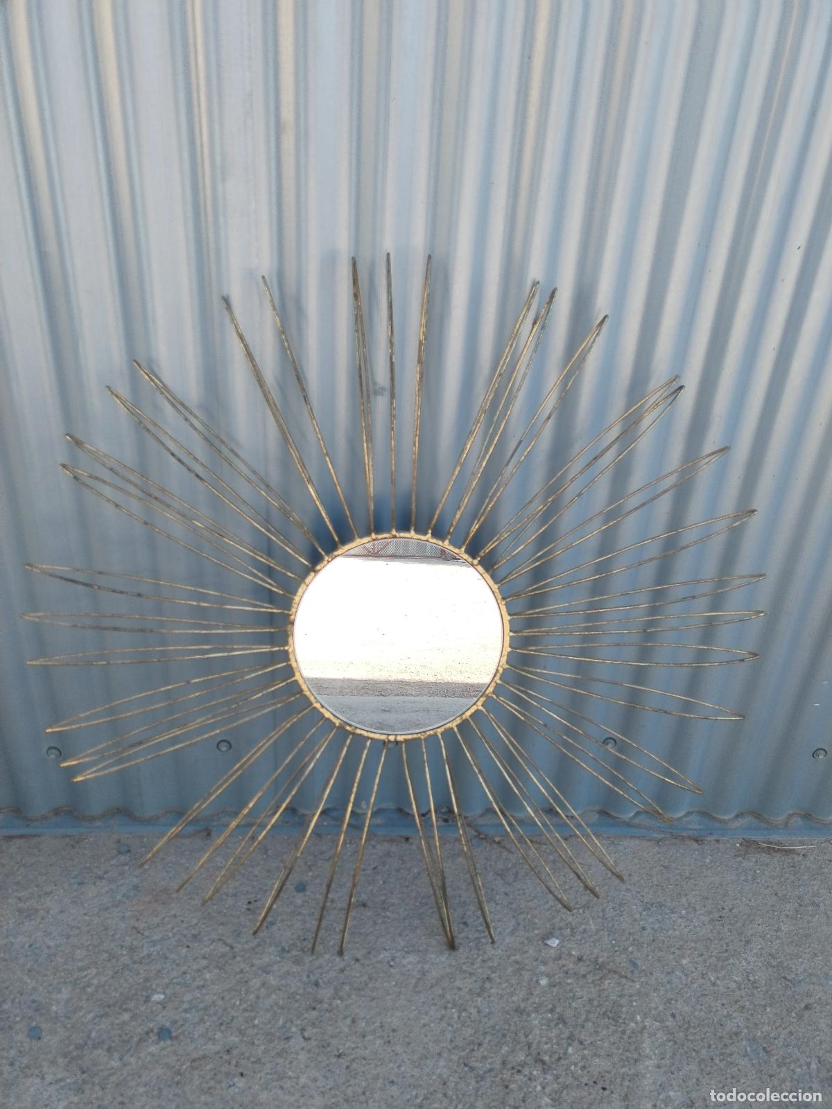 Antig&uuml;edades: vintage espejo sol de metal - Foto 1