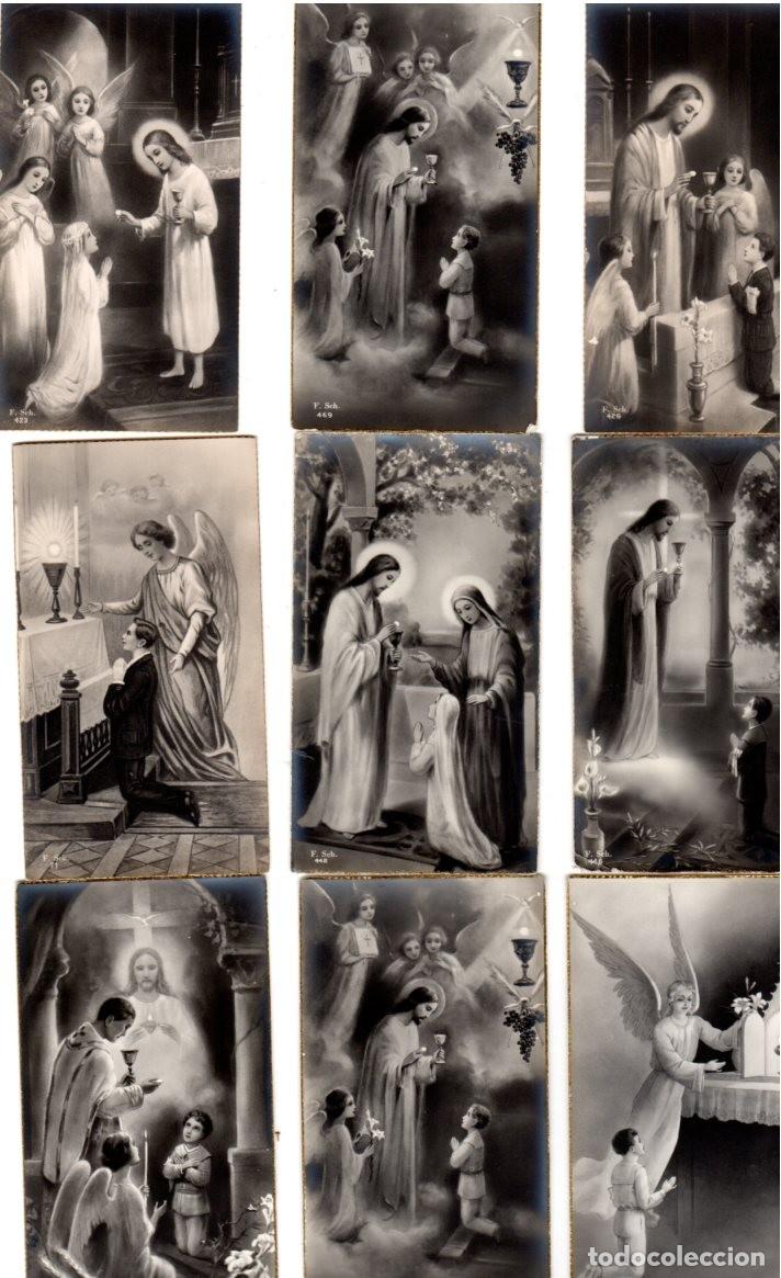 Antig&uuml;edades: ESTAMPITAS RELIGIOSAS *** LOTE DE 9 ESTAMPITAS - Foto 1