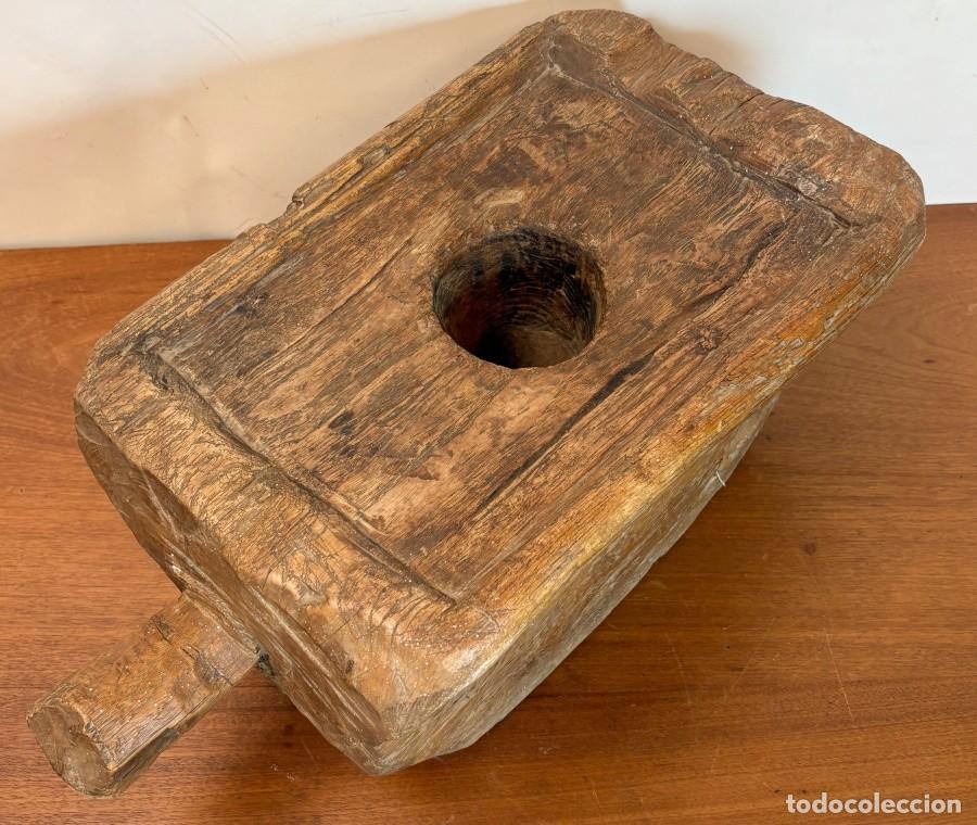 Antig&uuml;edades: Antiguo Mortero de Madera - Foto 2