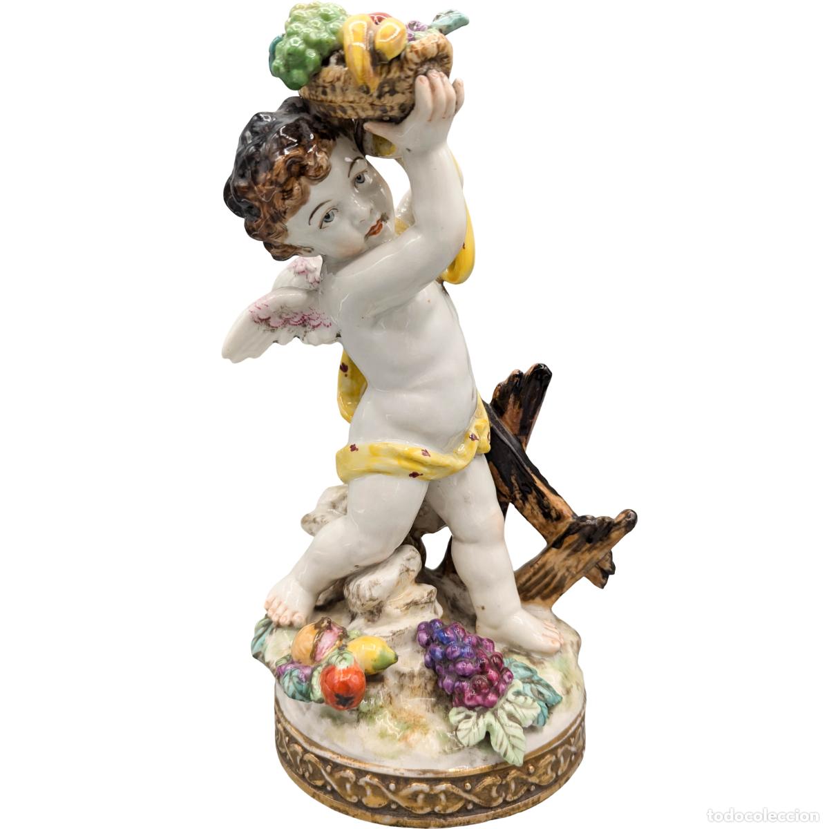 Antig&uuml;edades: &Aacute;ngel de porcelana Capodimonte - Foto 1