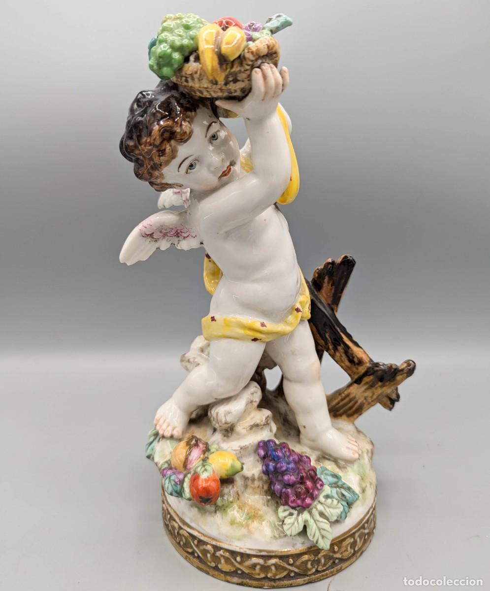 Antig&uuml;edades: &Aacute;ngel de porcelana Capodimonte - Foto 2
