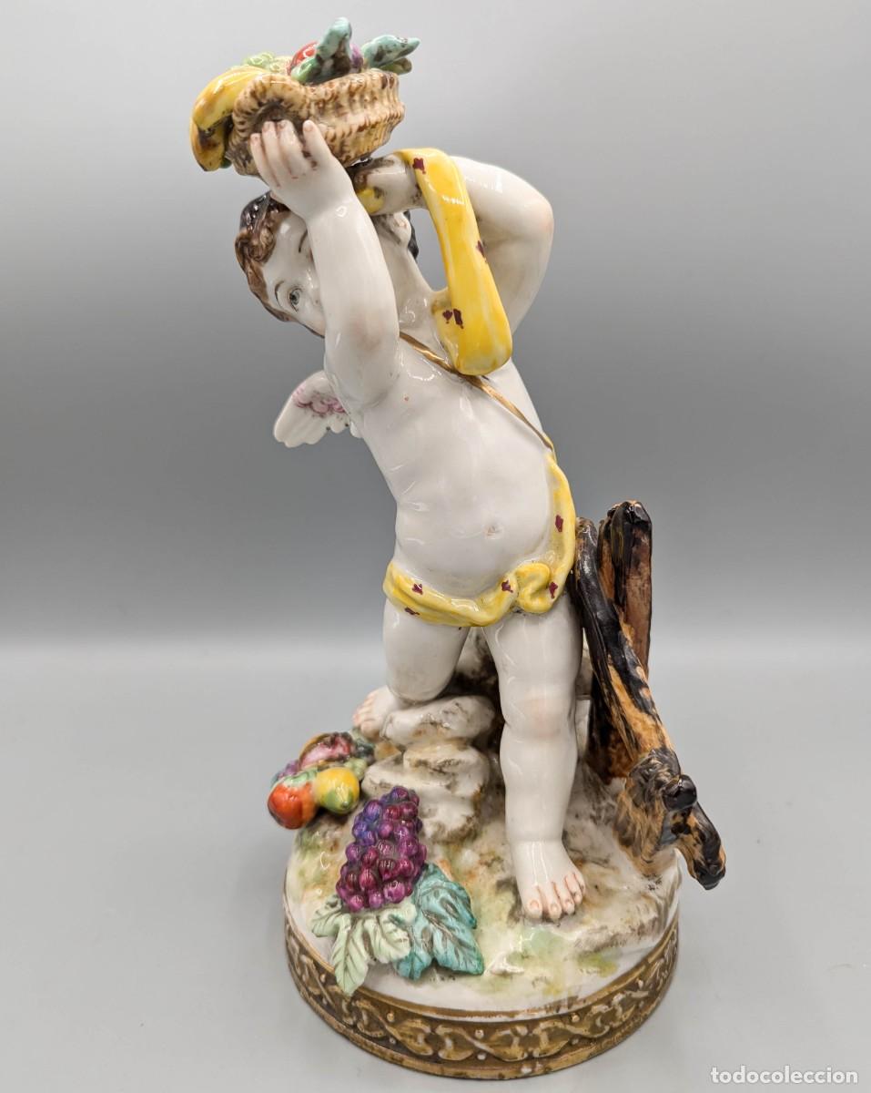 Antig&uuml;edades: &Aacute;ngel de porcelana Capodimonte - Foto 5