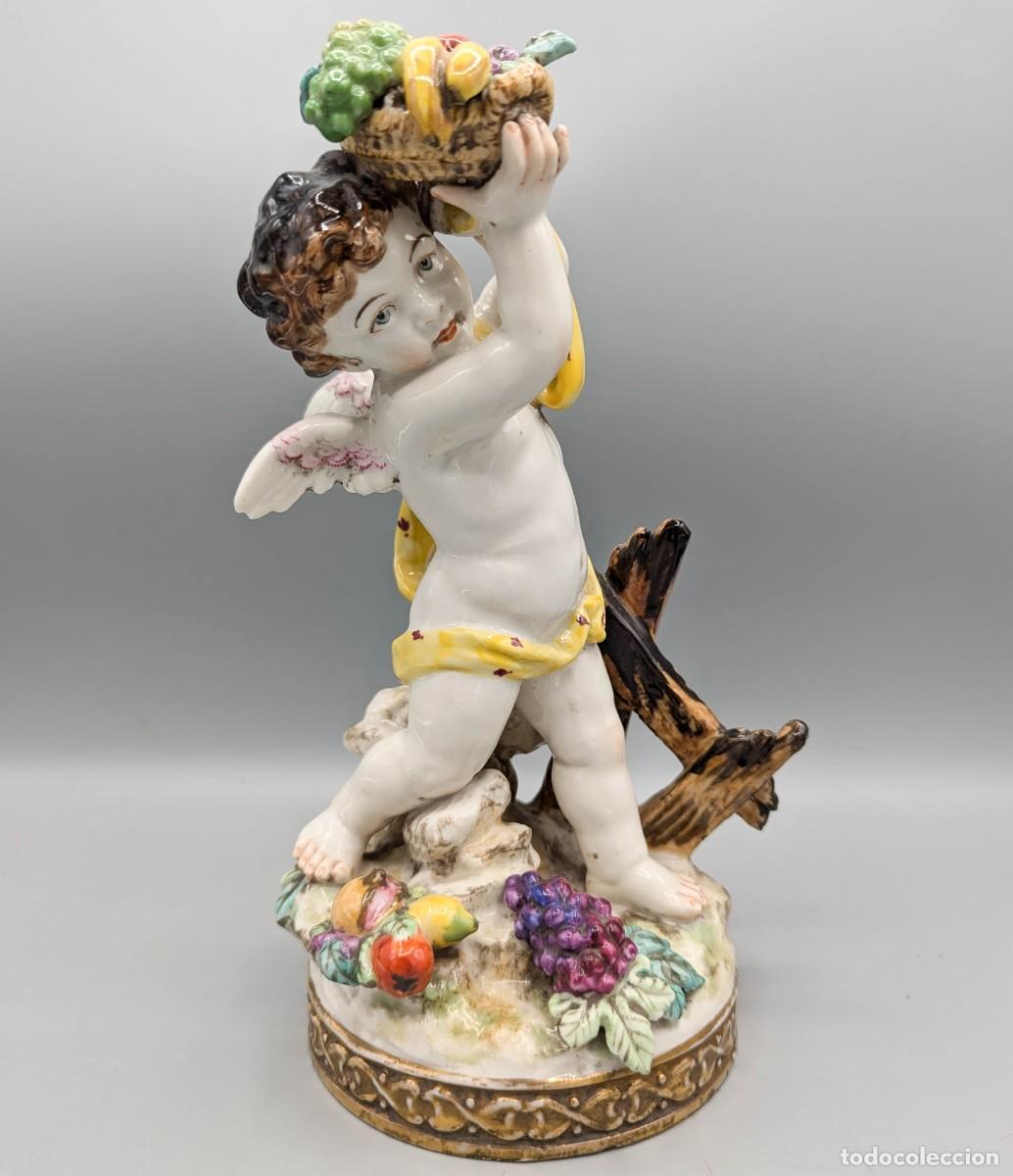 Antig&uuml;edades: &Aacute;ngel de porcelana Capodimonte - Foto 8