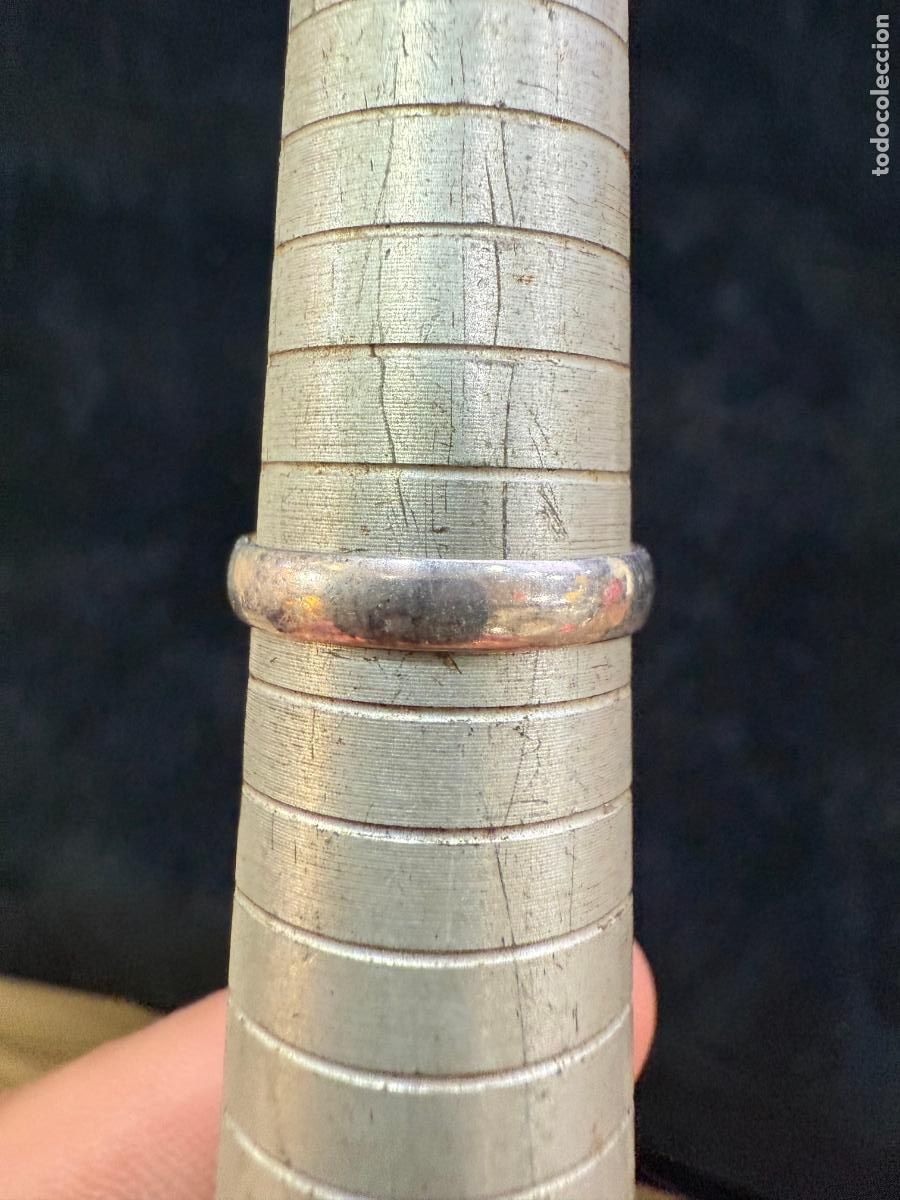 Antig&uuml;edades: ANILLO ALIANZA DE PLATA CONTRASTADA - - Foto 3