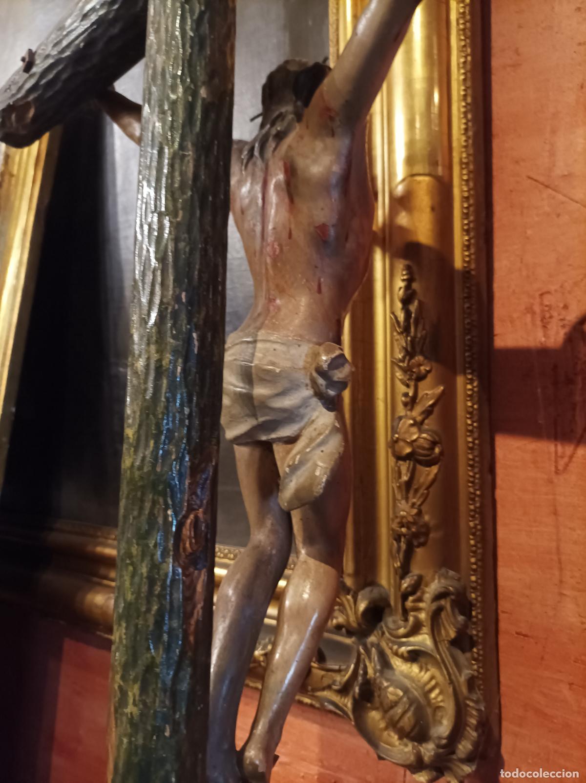 Antig&uuml;edades: Cristo de madera del S XVIII. - Foto 10