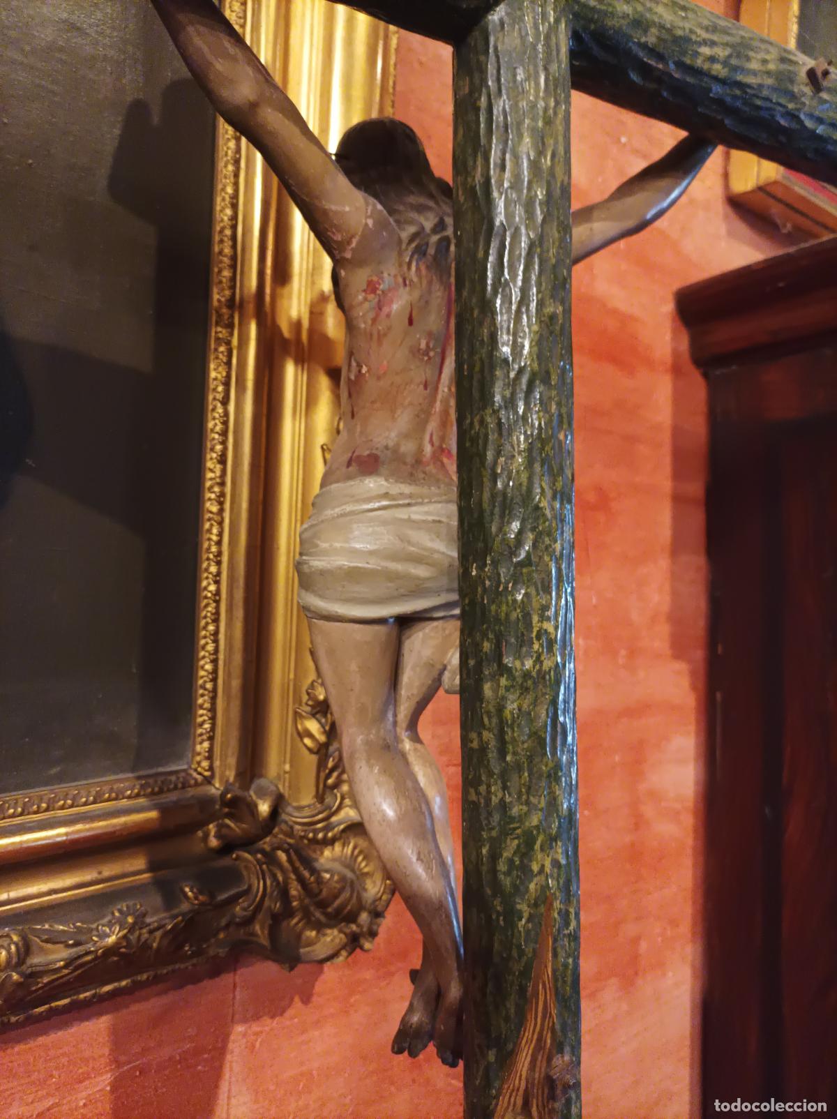 Antig&uuml;edades: Cristo de madera del S XVIII. - Foto 11