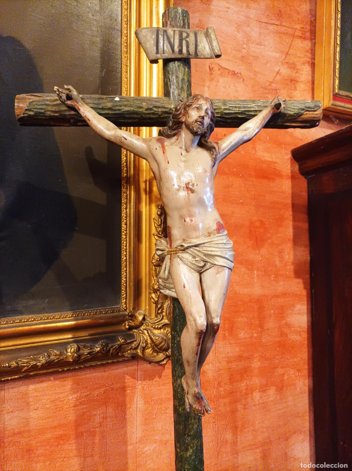 Antig&uuml;edades: Cristo de madera del S XVIII. - Foto 19