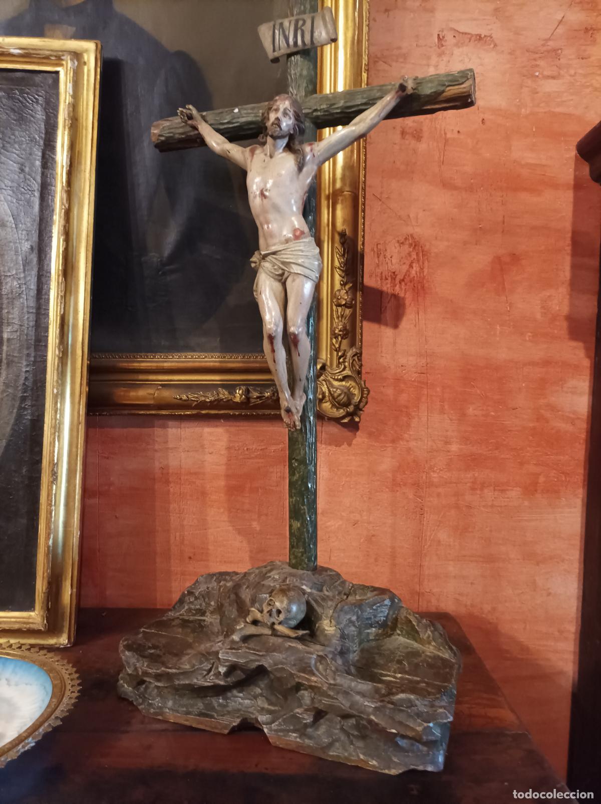 Antig&uuml;edades: Cristo de madera del S XVIII. - Foto 20