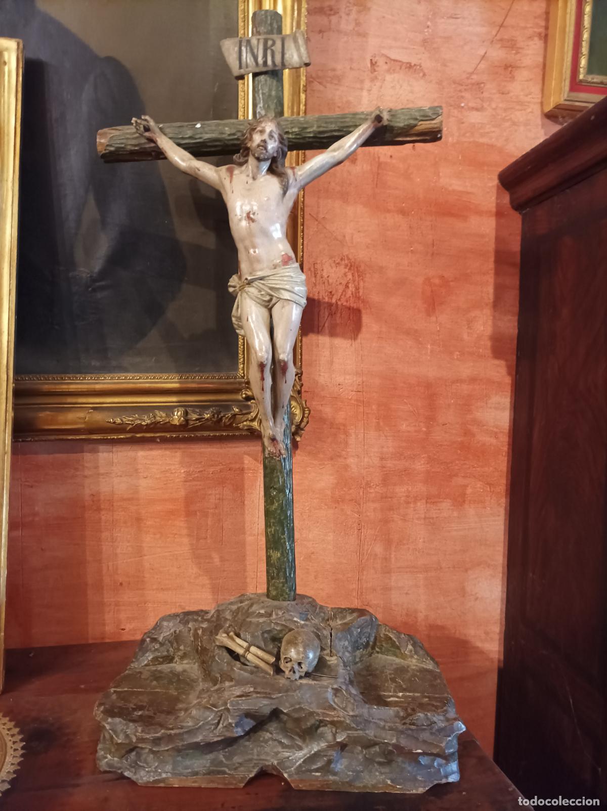 Antig&uuml;edades: Cristo de madera del S XVIII. - Foto 22
