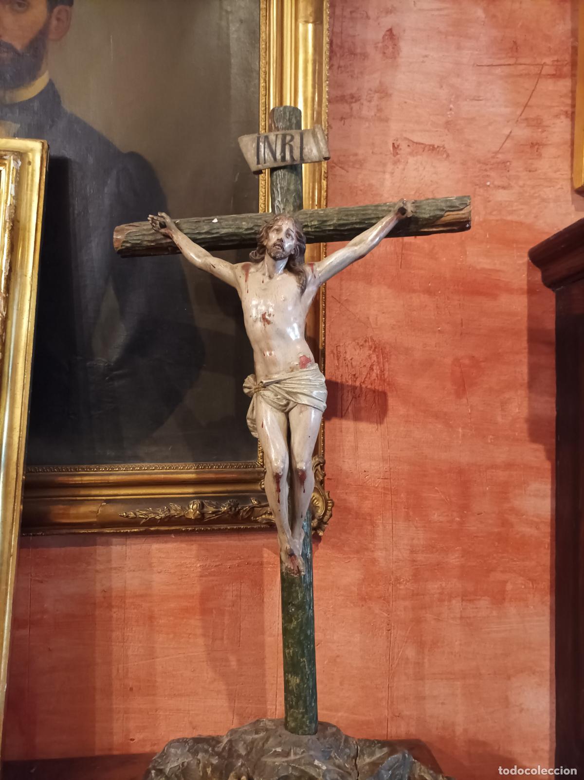 Antig&uuml;edades: Cristo de madera del S XVIII. - Foto 23