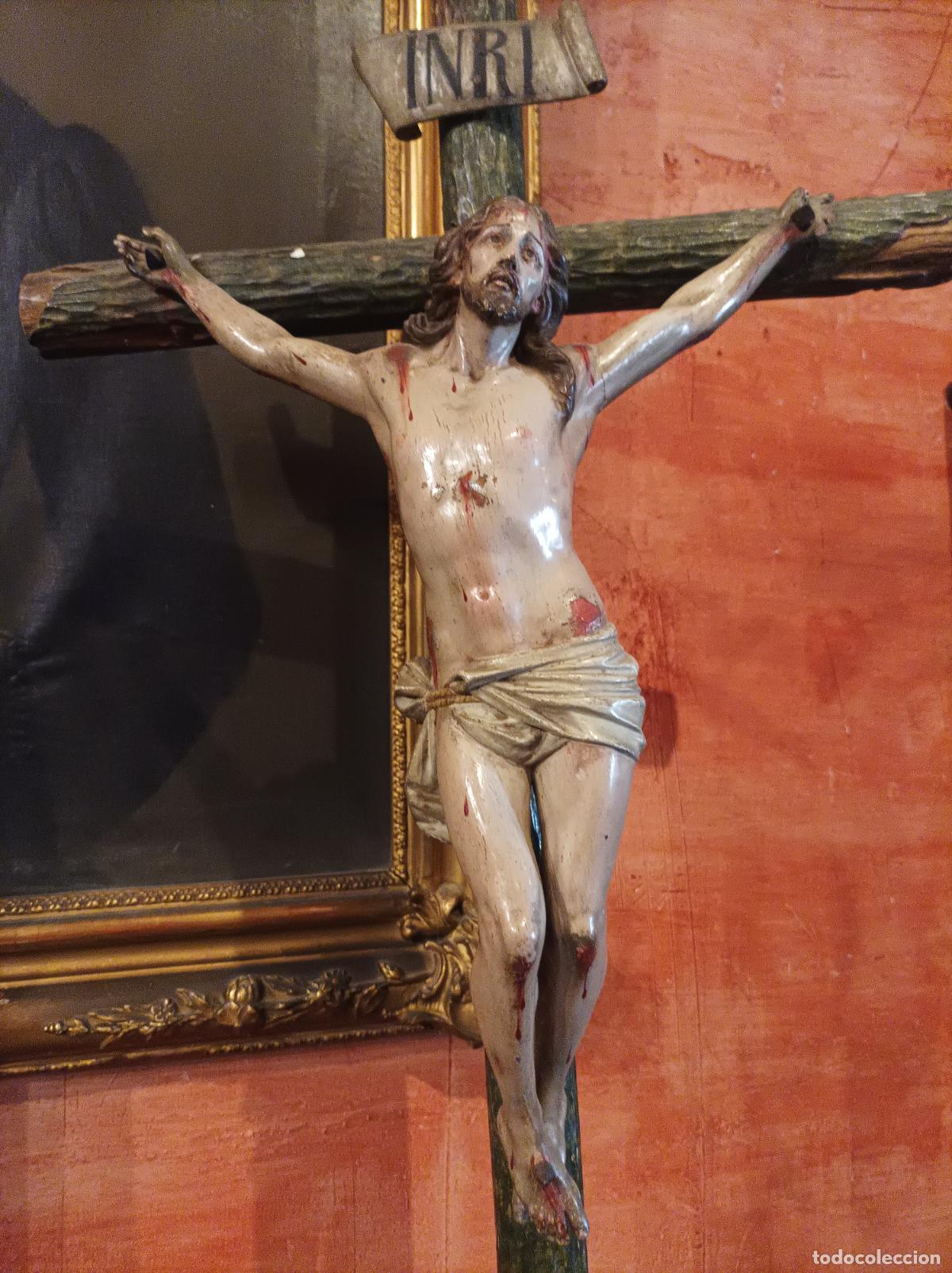Antig&uuml;edades: Cristo de madera del S XVIII. - Foto 24