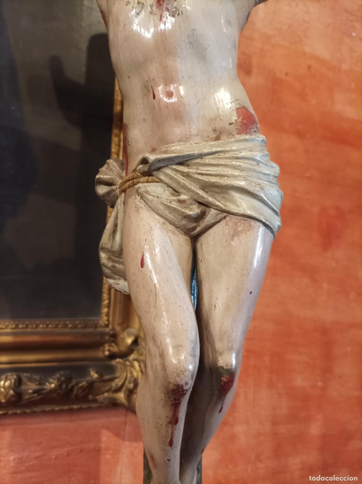 Antig&uuml;edades: Cristo de madera del S XVIII. - Foto 25