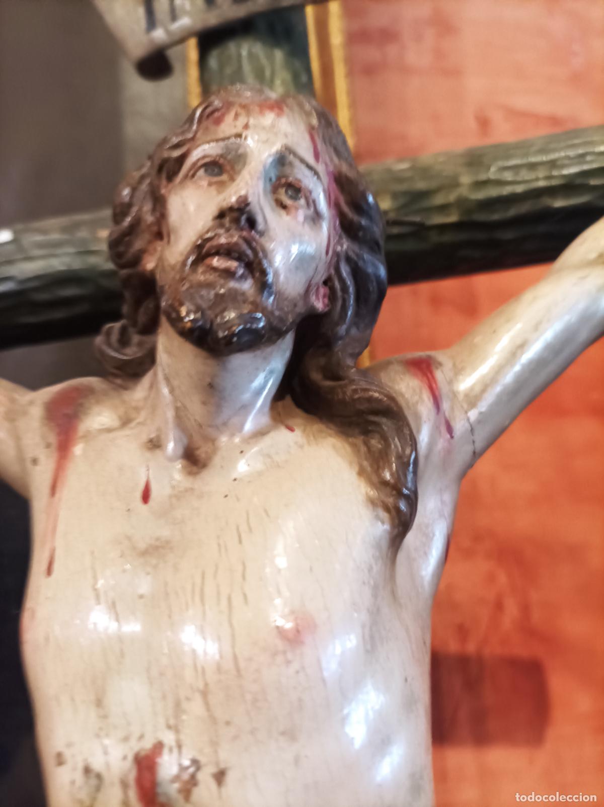 Antig&uuml;edades: Cristo de madera del S XVIII. - Foto 26