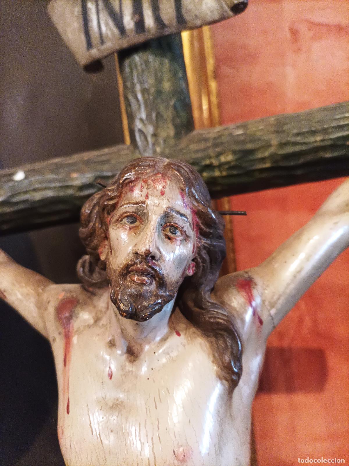 Antig&uuml;edades: Cristo de madera del S XVIII. - Foto 28