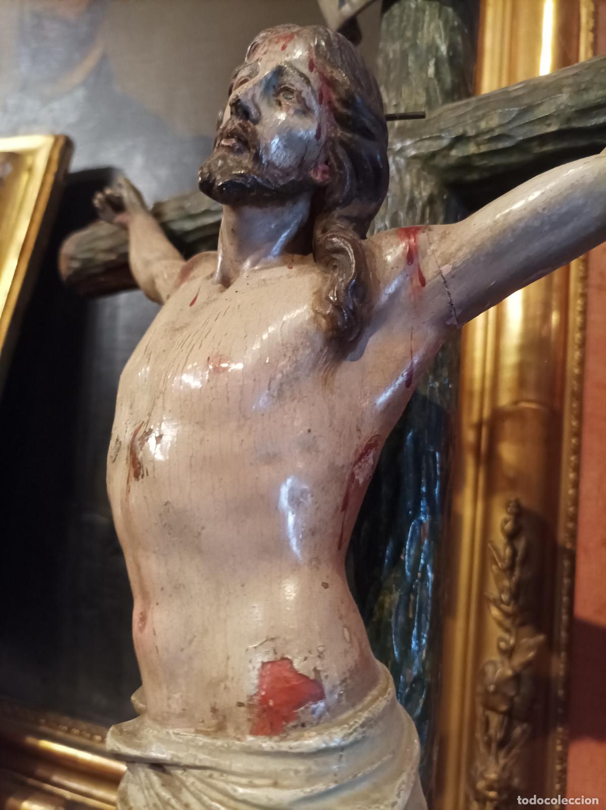Antig&uuml;edades: Cristo de madera del S XVIII. - Foto 29