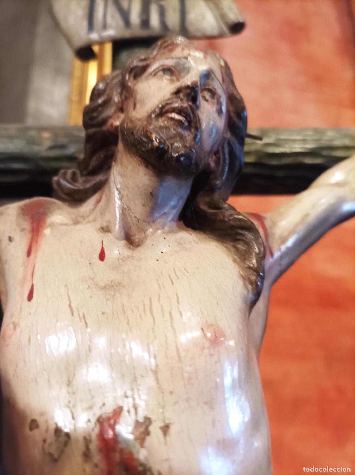 Antig&uuml;edades: Cristo de madera del S XVIII. - Foto 30