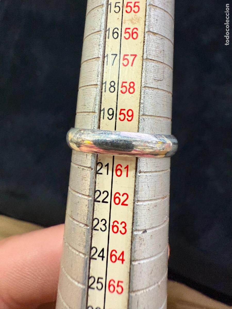 Antig&uuml;edades: ANILLO ALIANZA DE PLATA CONTRASTADA - - Foto 1