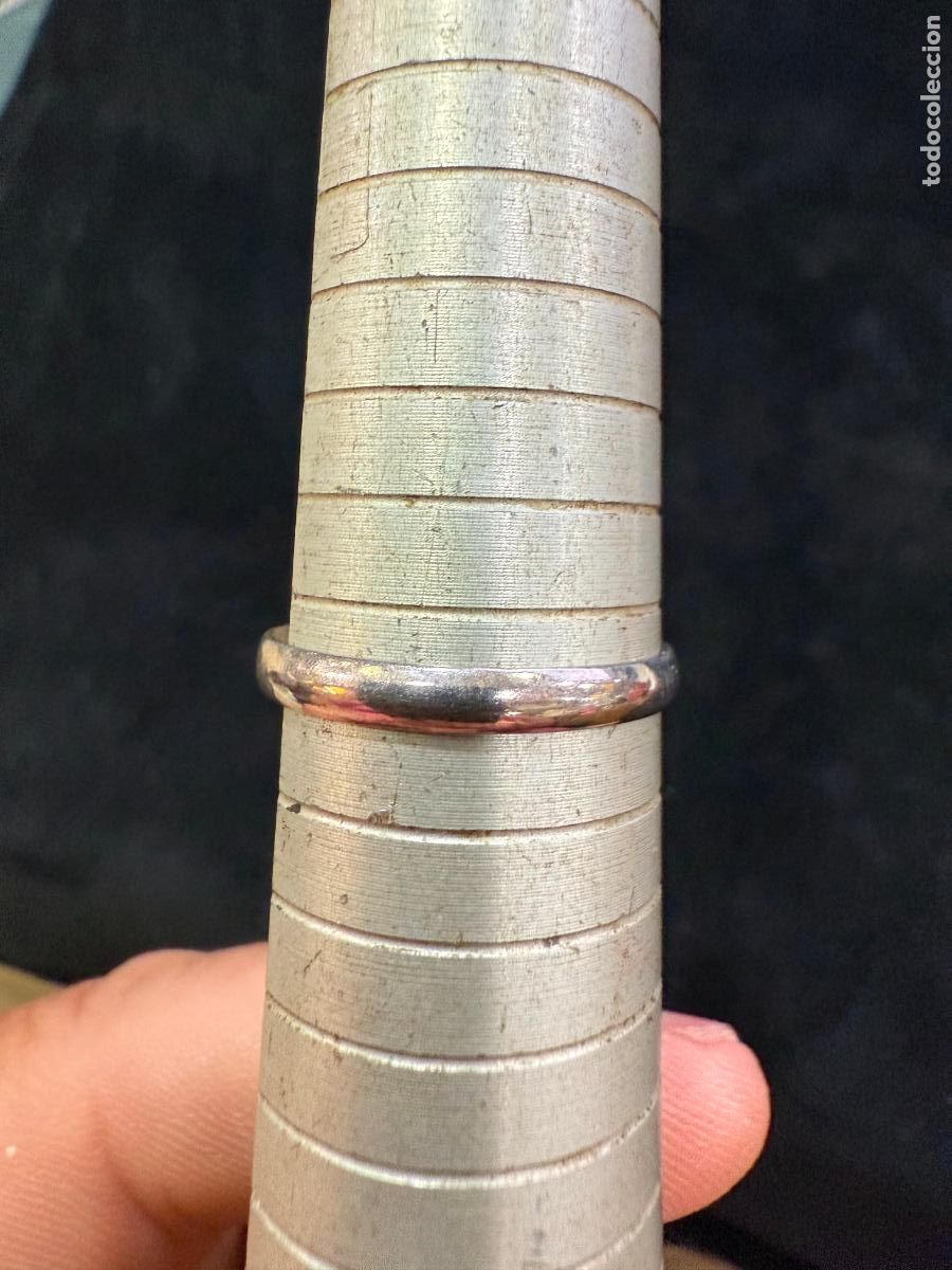 Antig&uuml;edades: ANILLO ALIANZA DE PLATA CONTRASTADA - - Foto 2