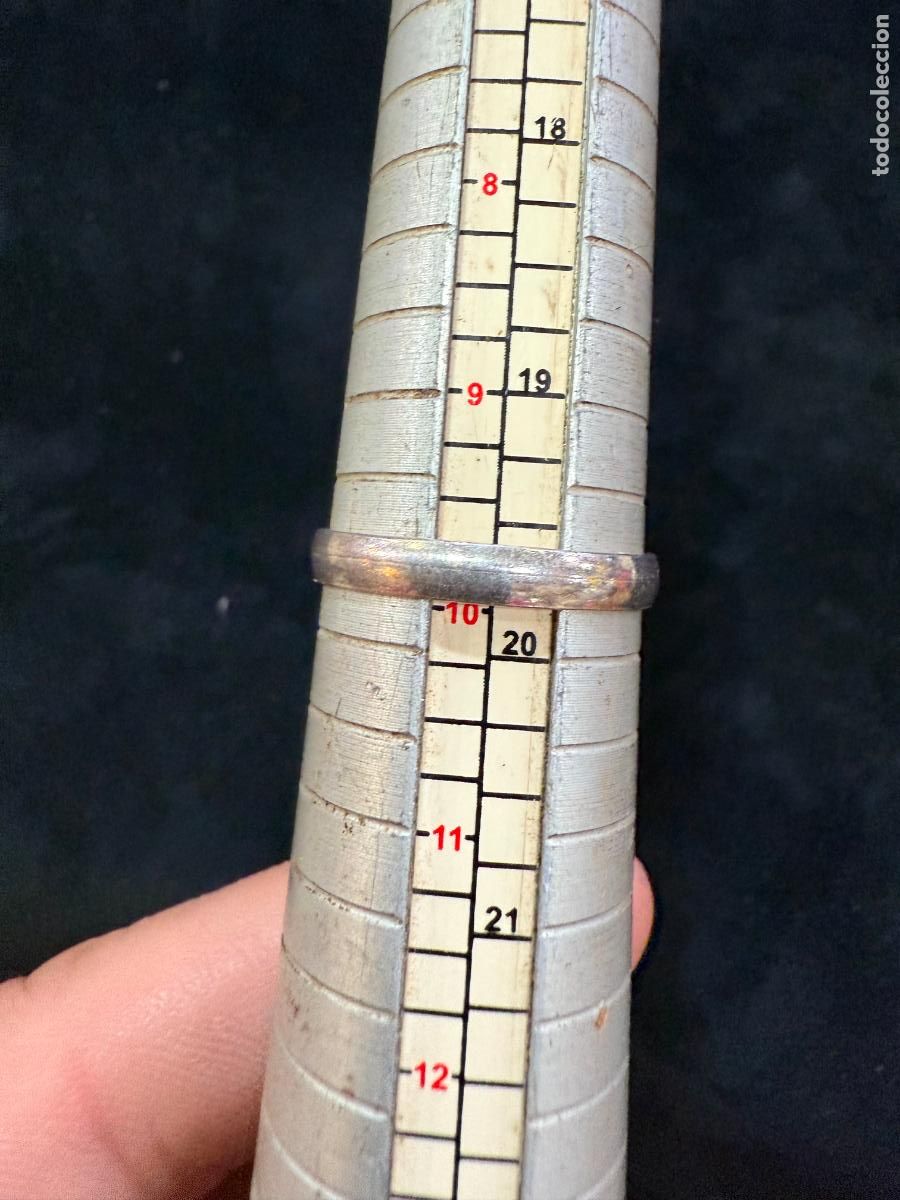 Antig&uuml;edades: ANILLO ALIANZA DE PLATA - - Foto 3