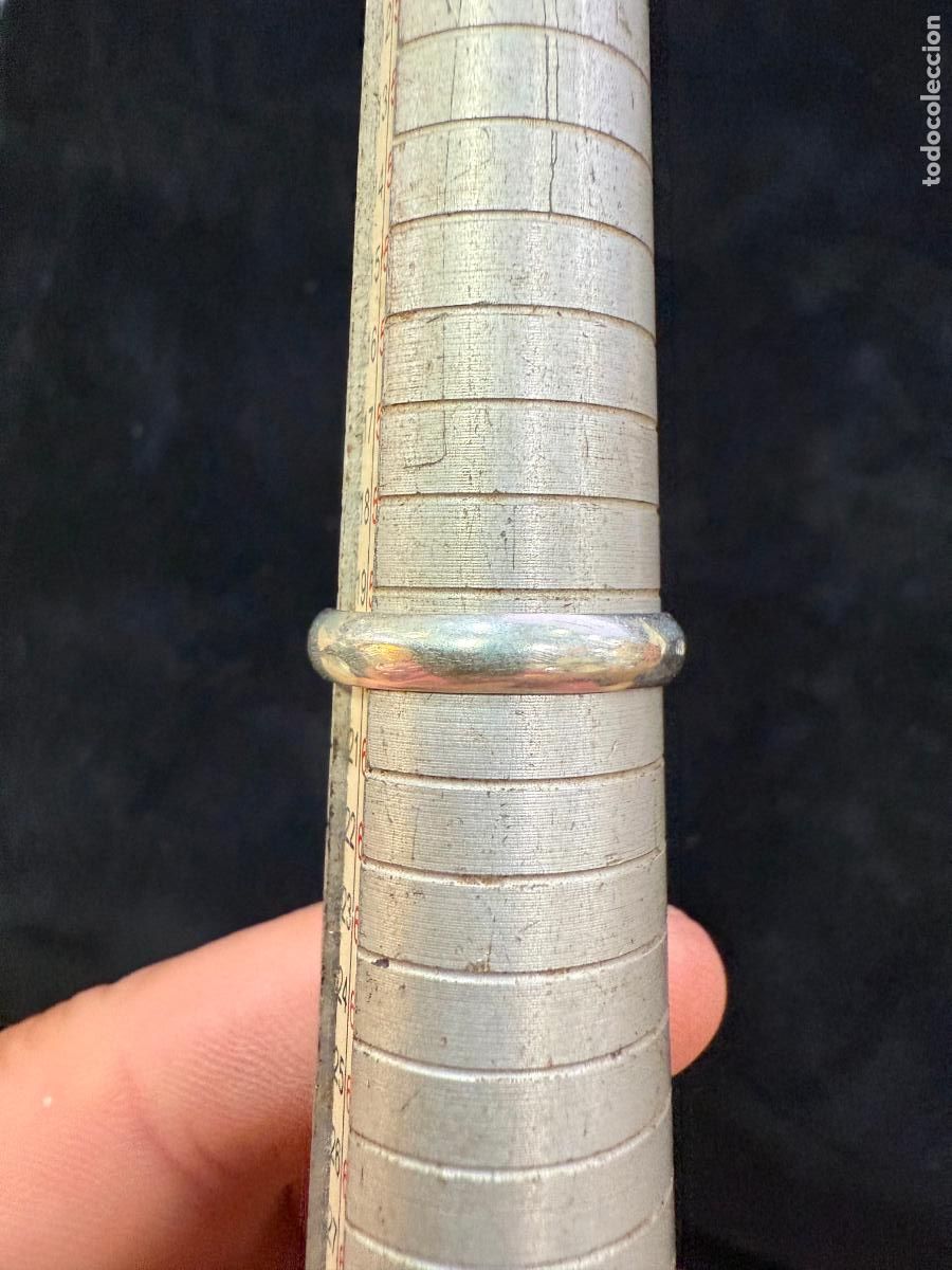 Antig&uuml;edades: ANILLO ALIANZA DE PLATA CONTRASTADA - - Foto 3