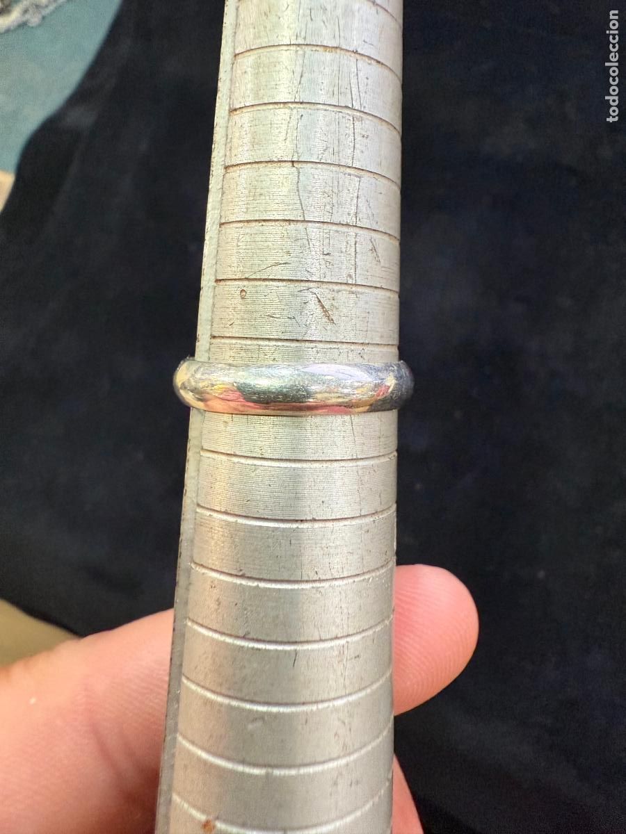 Antig&uuml;edades: ANILLO ALIANZA DE PLATA CONTRASTADA - - Foto 2
