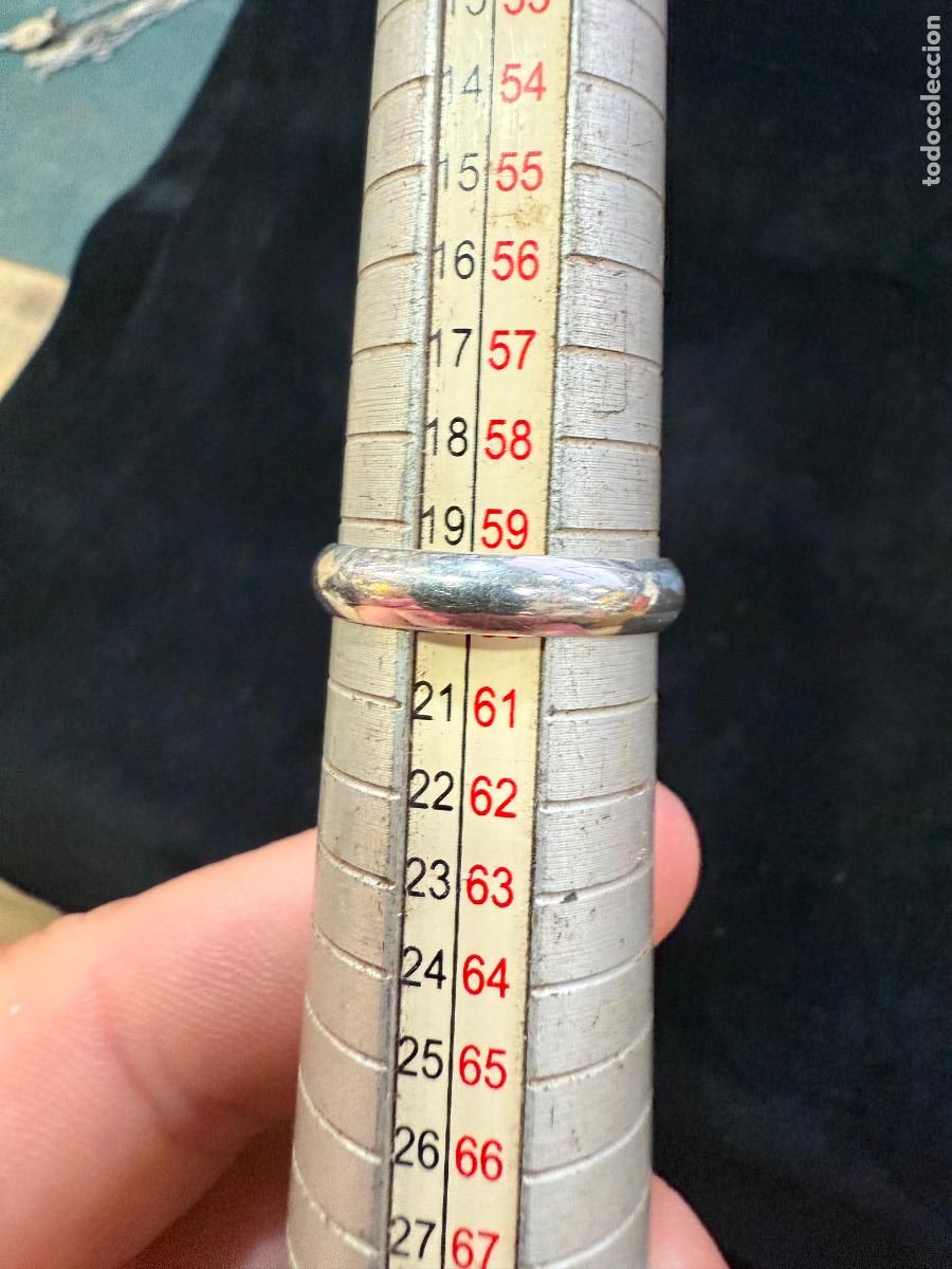 Antig&uuml;edades: ANILLO ALIANZA DE PLATA CONTRASTADA - - Foto 1