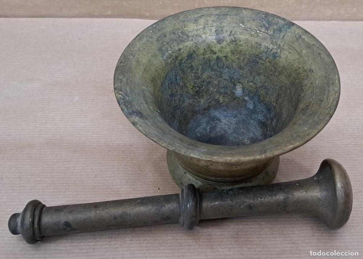 Antig&uuml;edades: Antiguo mortero de bronce. Siglo XIX - Foto 2
