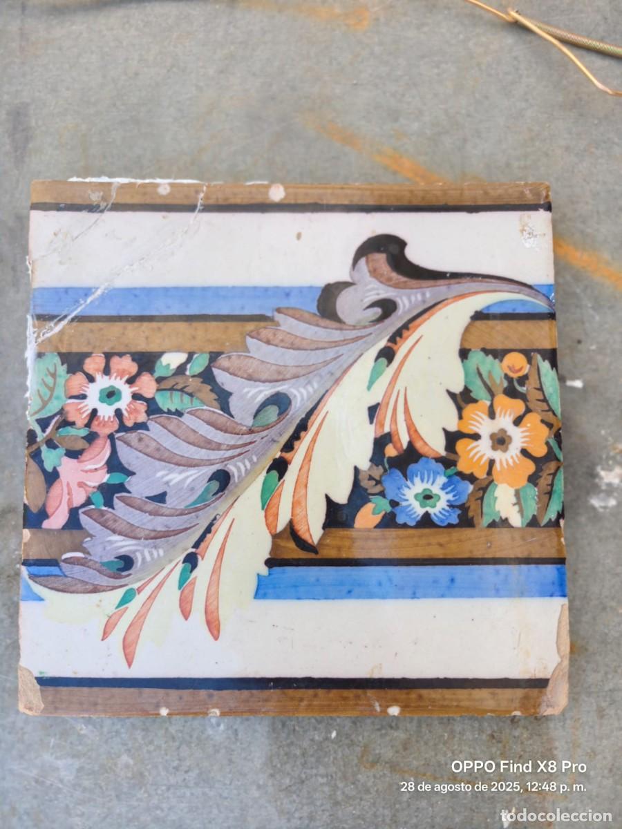 Antig&uuml;edades: AZULEJO DE MANISES DE 20 X 20 CMS. - Foto 1