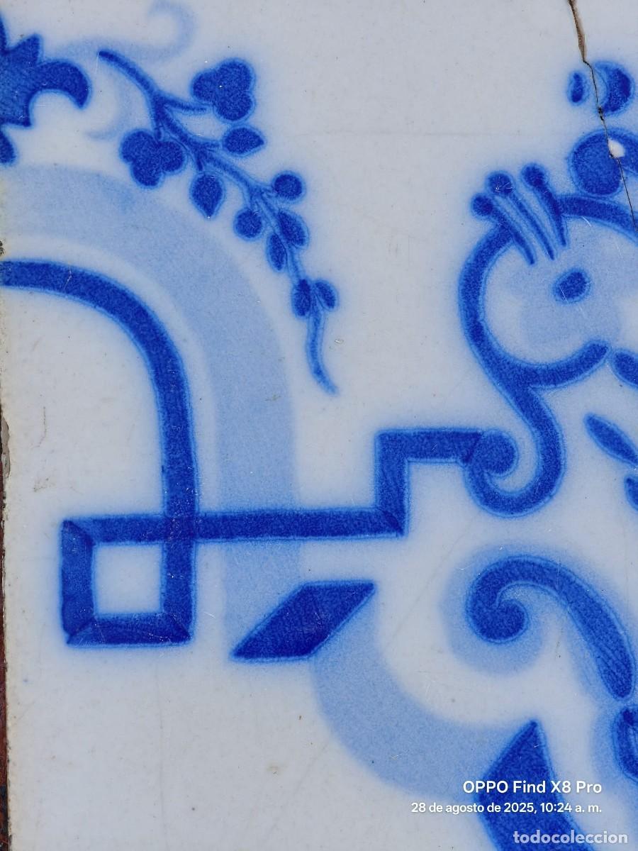 Antig&uuml;edades: AZULEJO ANTIGUO DE MANISES DE 20 X 20 CMS. - Foto 3
