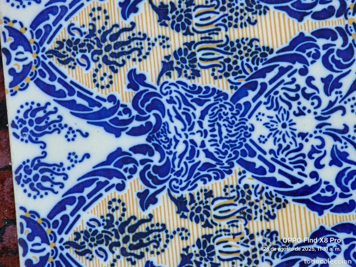 Antig&uuml;edades: AZULEJO ANTIGUO DE MANISES DE 15 X 15 CMS. - Foto 3