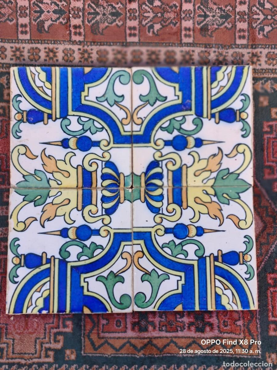 Antig&uuml;edades: CONJUNTO DE AZULEJOS CON DIBUJO DE 30 X 30 CMS. - Foto 1