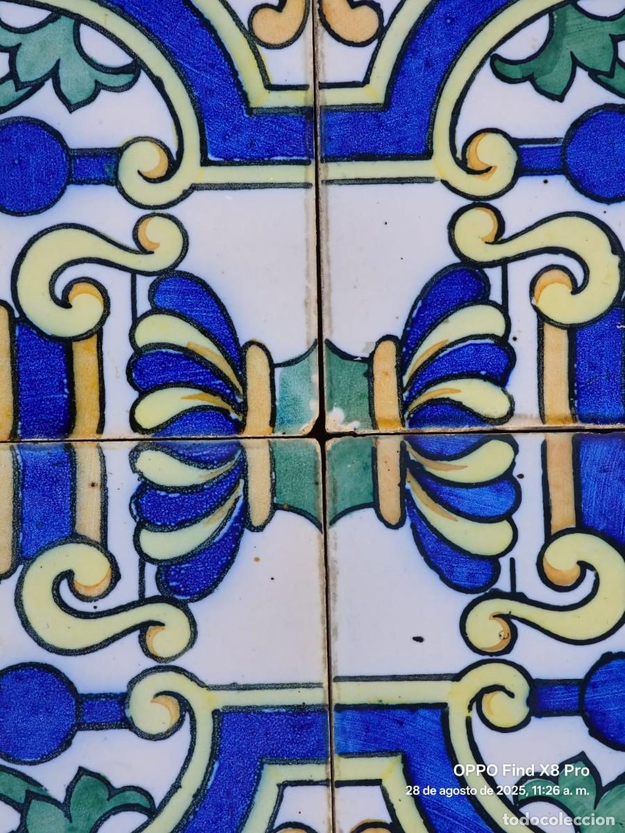 Antig&uuml;edades: CONJUNTO DE AZULEJOS CON DIBUJO DE 30 X 30 CMS. - Foto 3