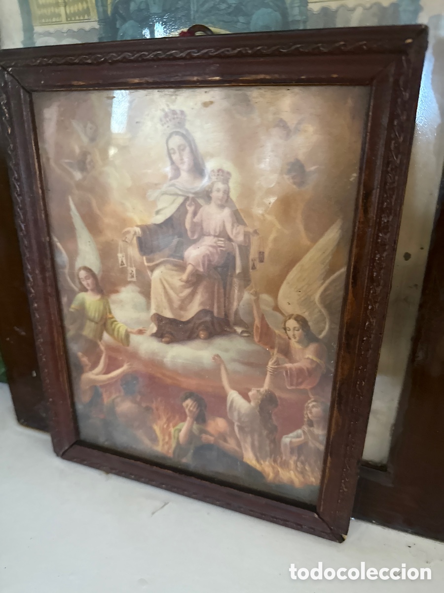 Antig&uuml;edades: La virgen del Carmen l&aacute;mina - Foto 2