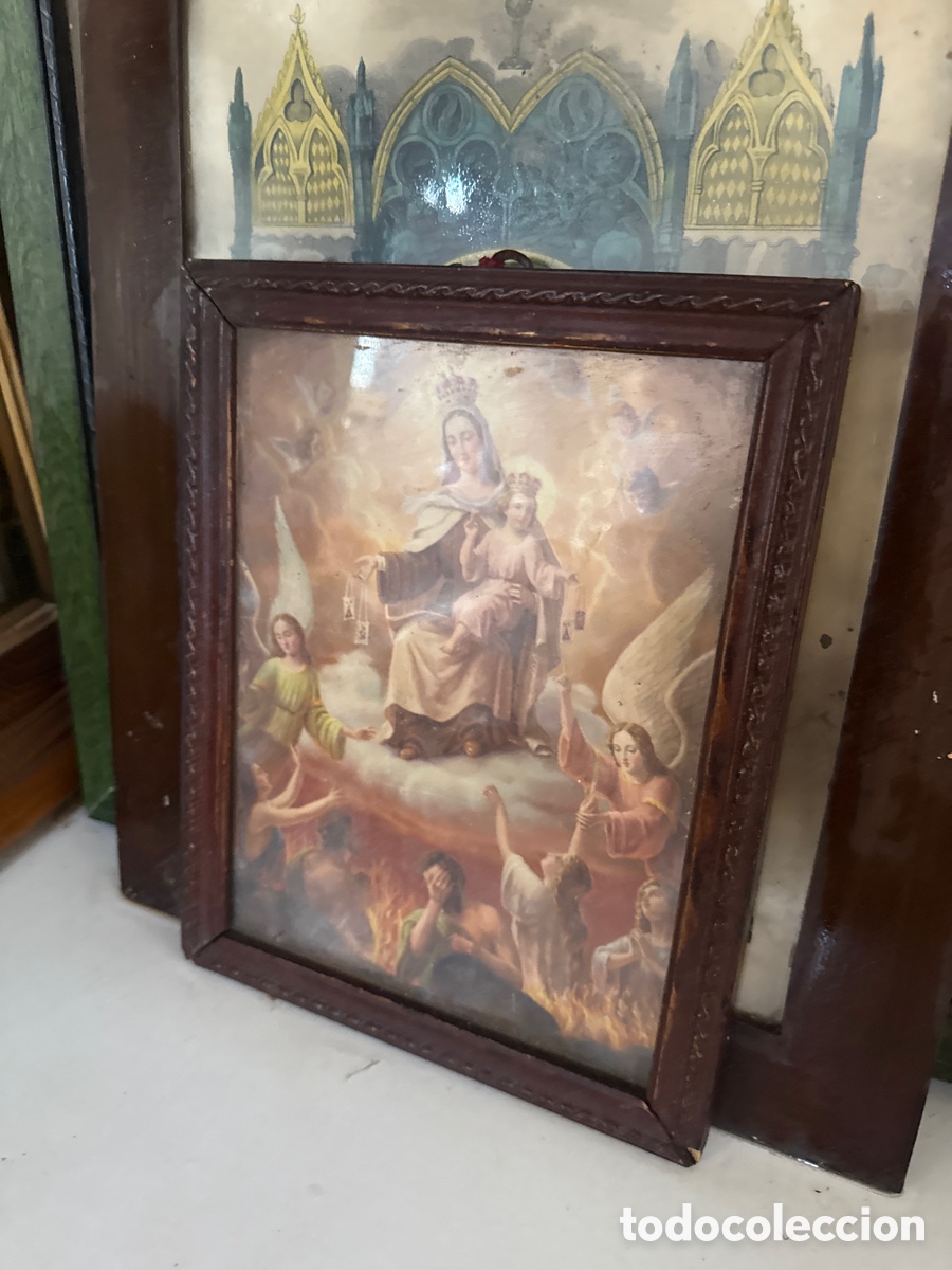 Antig&uuml;edades: La virgen del Carmen l&aacute;mina - Foto 1