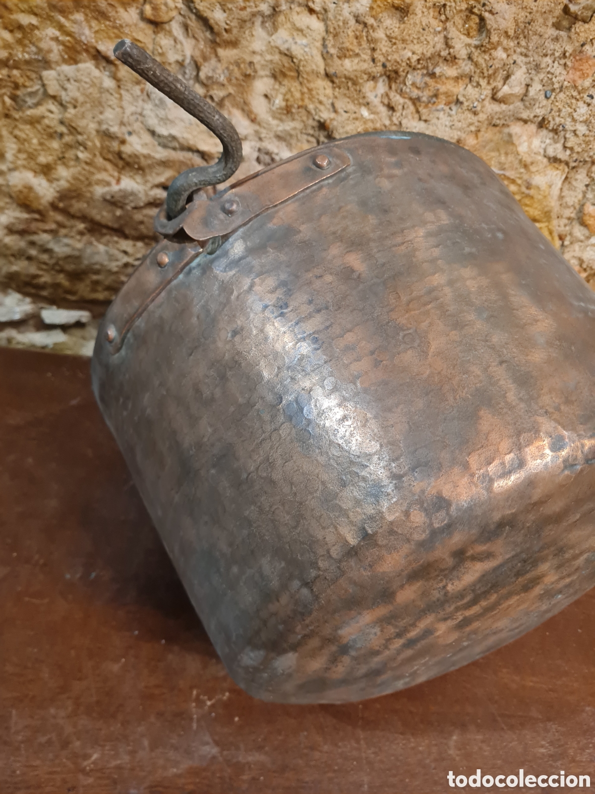 Antig&uuml;edades: Antiguo caldero de cobre - Foto 4