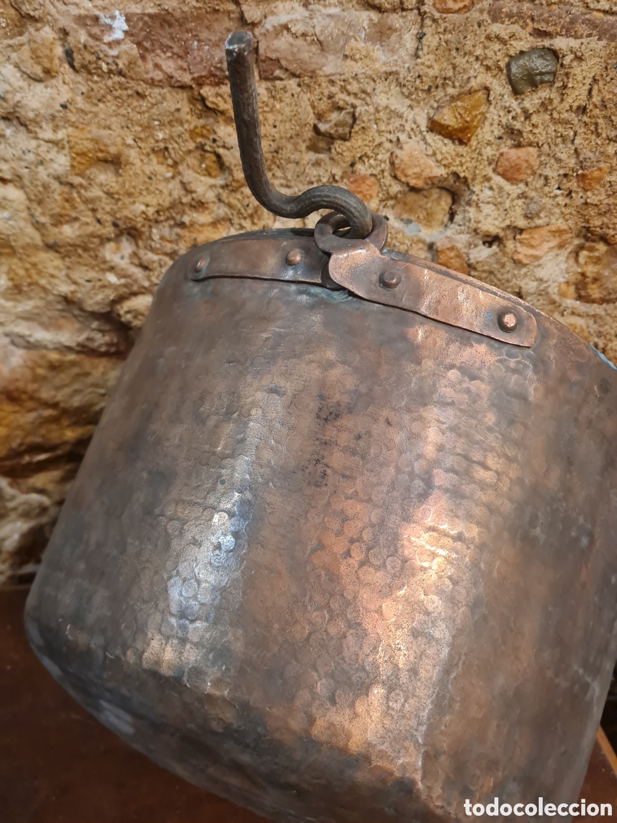 Antig&uuml;edades: Antiguo caldero de cobre - Foto 7