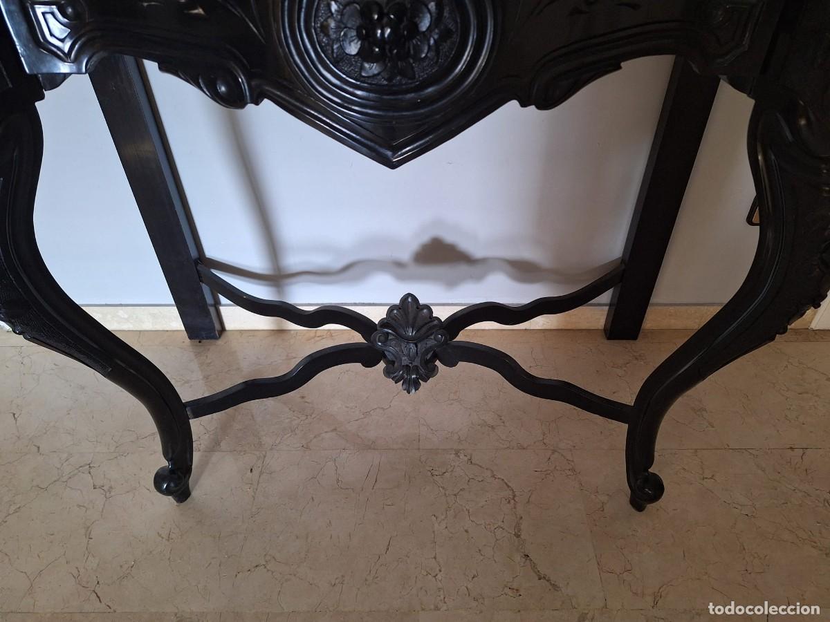 Antig&uuml;edades: Consola Isabelina con marmol - Foto 3