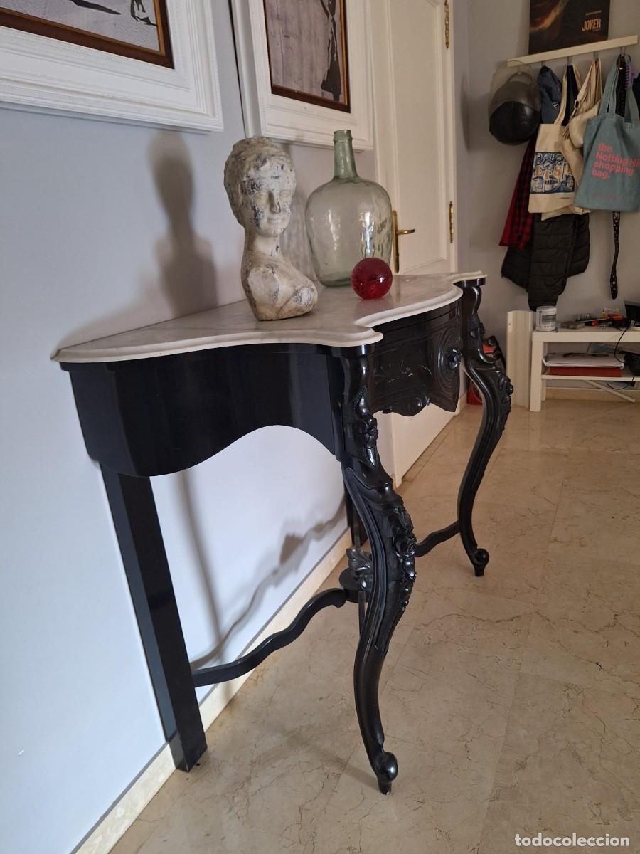Antig&uuml;edades: Consola Isabelina con marmol - Foto 5