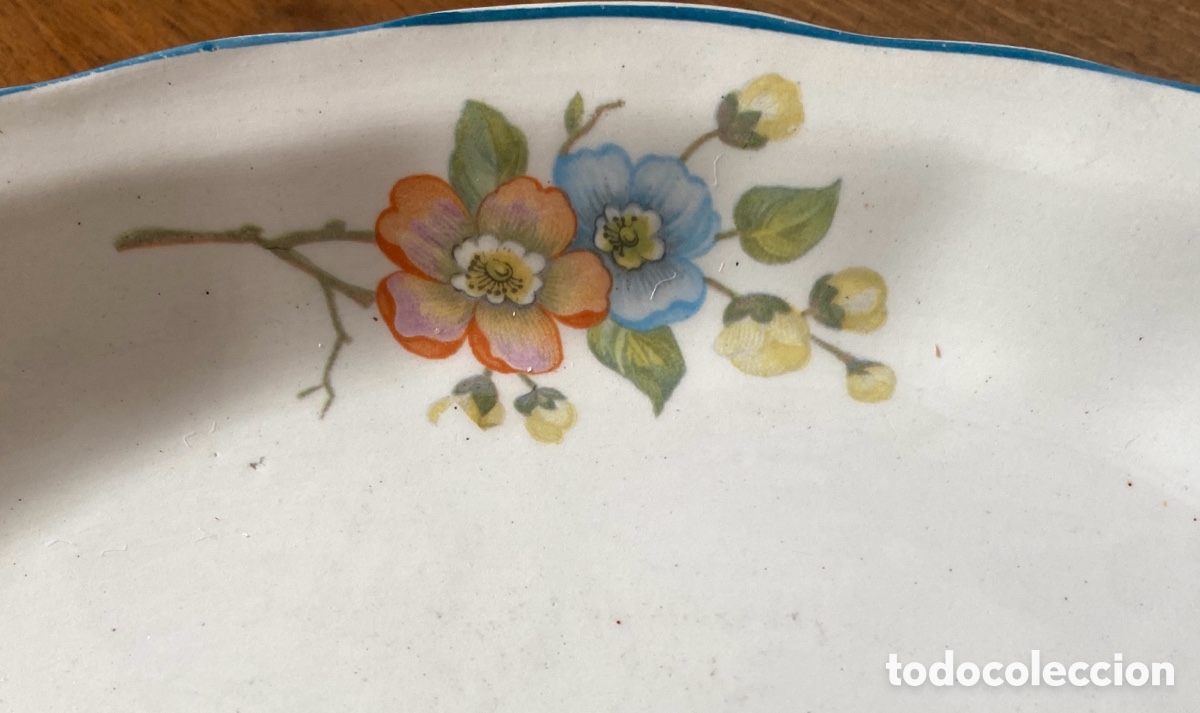 Antig&uuml;edades: Peque&ntilde;a bandeja de loza - Foto 2