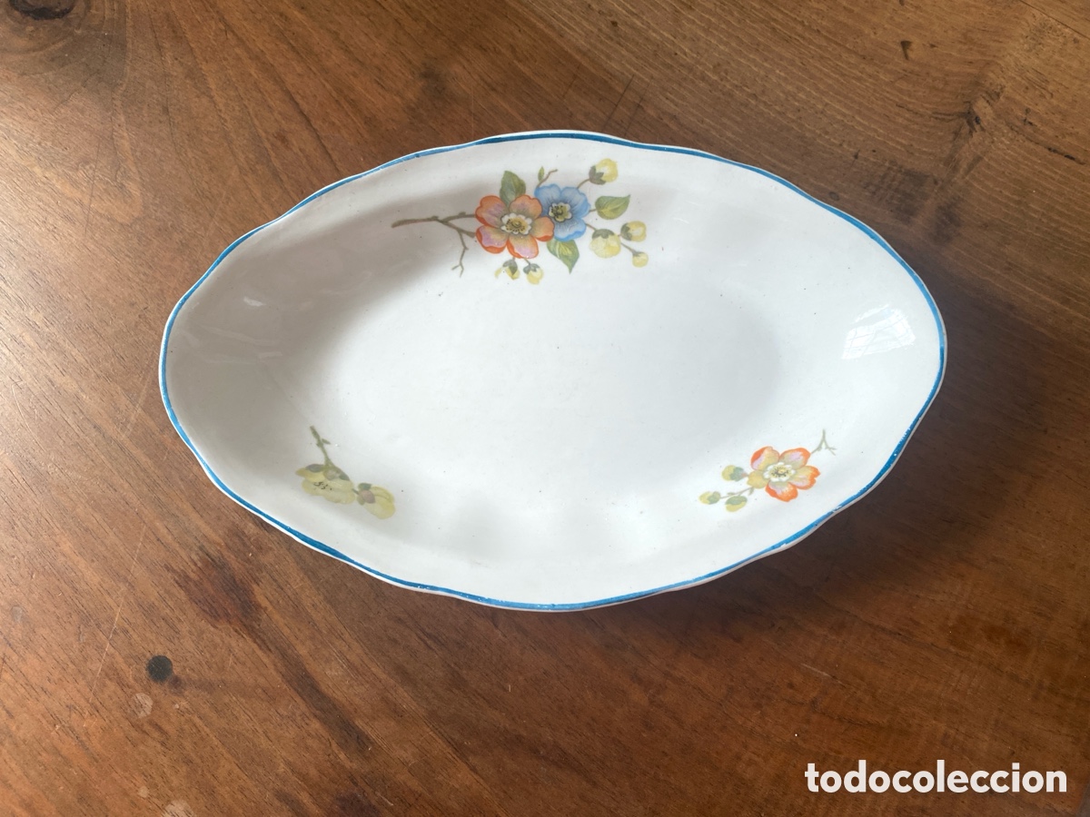 Antig&uuml;edades: Peque&ntilde;a bandeja de loza - Foto 1
