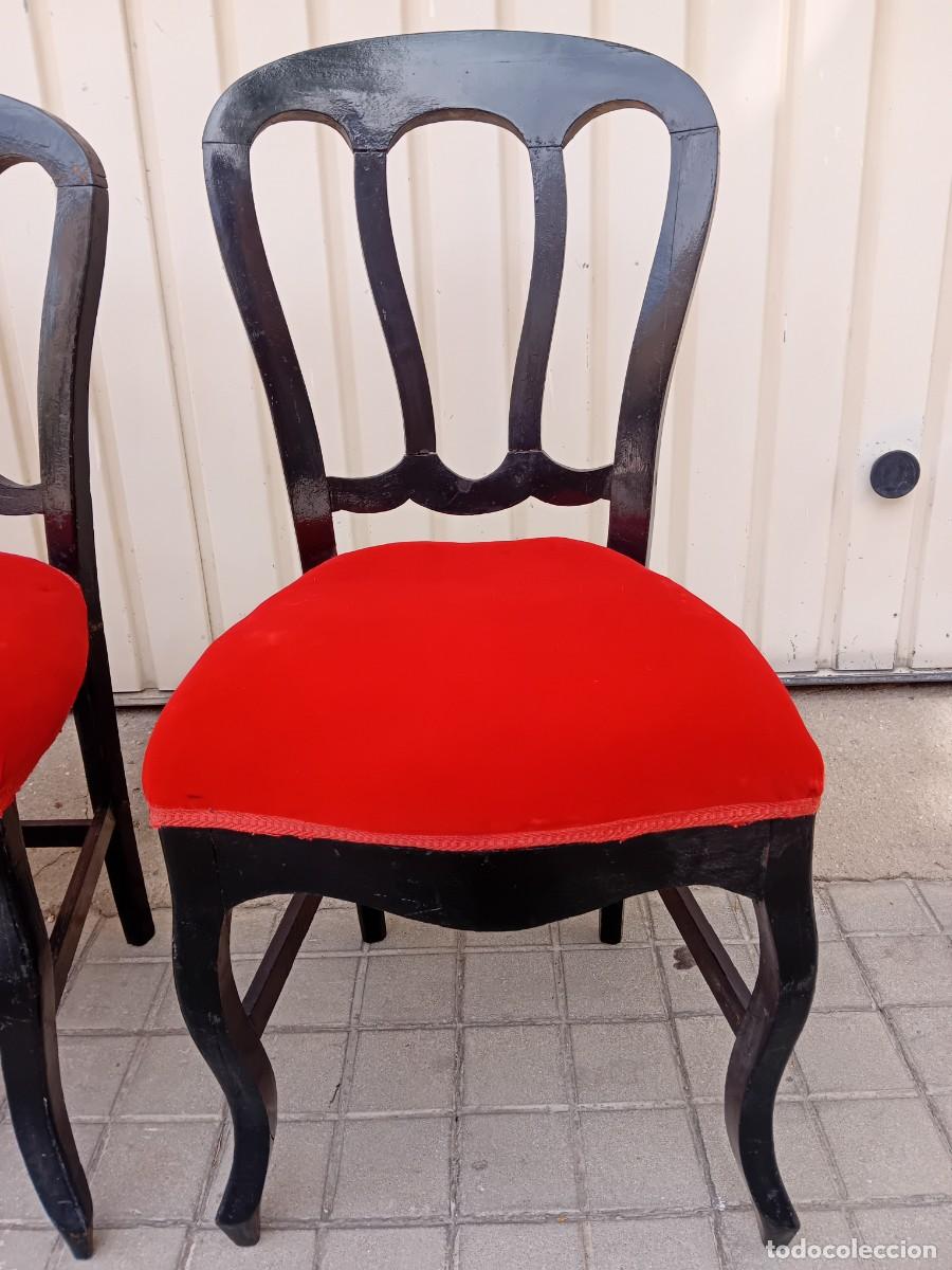 Antig&uuml;edades: Cuatro sillas siglo XIX - Foto 2