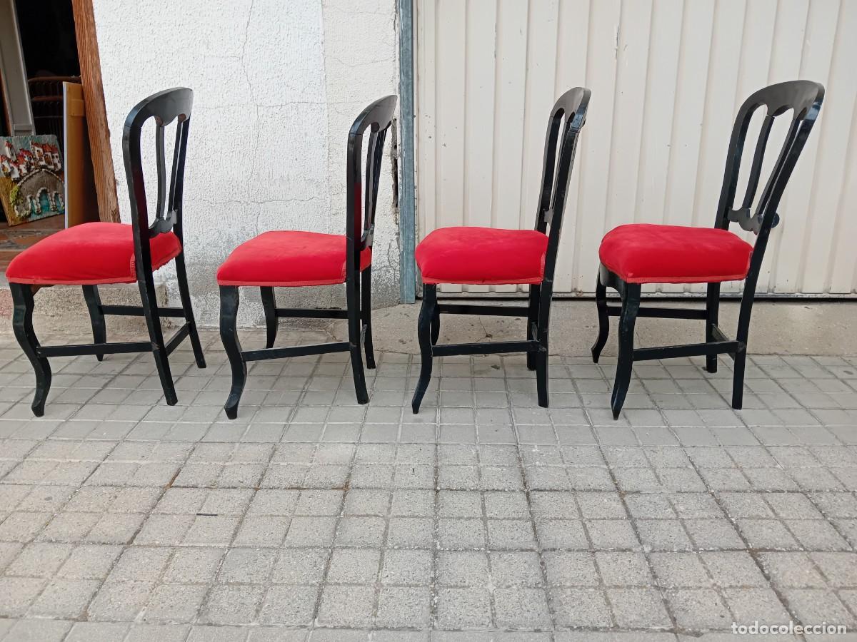 Antig&uuml;edades: Cuatro sillas siglo XIX - Foto 3