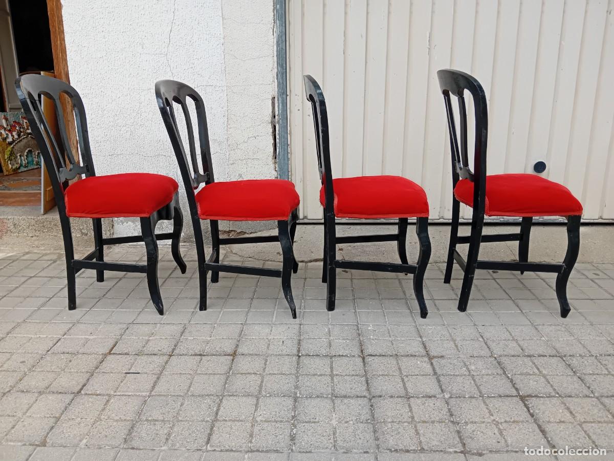 Antig&uuml;edades: Cuatro sillas siglo XIX - Foto 5