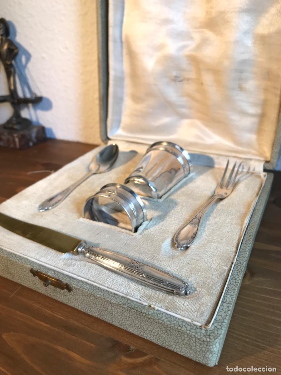 Antig&uuml;edades: Cuberter&iacute;a de plata bebe bautizo - Foto 2