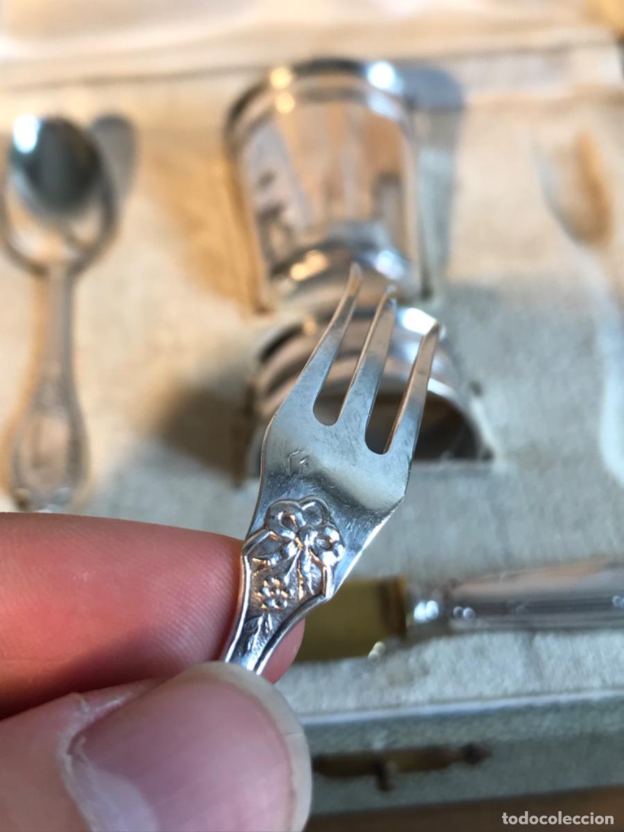 Antig&uuml;edades: Cuberter&iacute;a de plata bebe bautizo - Foto 6