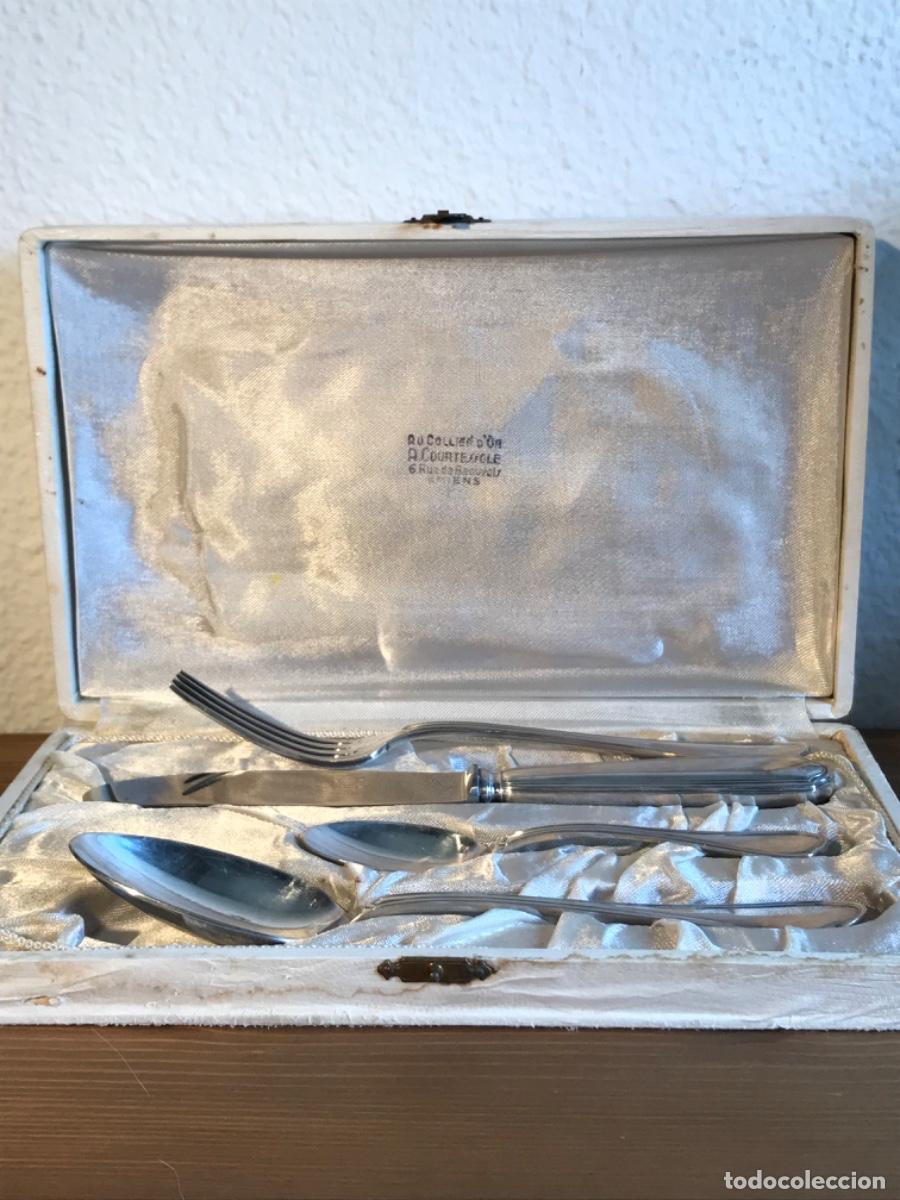 Antig&uuml;edades: Juego de cubiertos de plata en estuche original - Foto 1