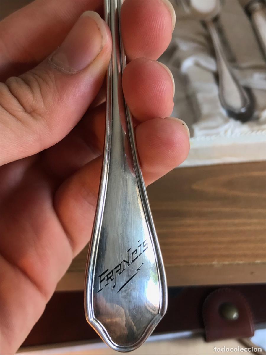 Antig&uuml;edades: Juego de cubiertos de plata en estuche original - Foto 5