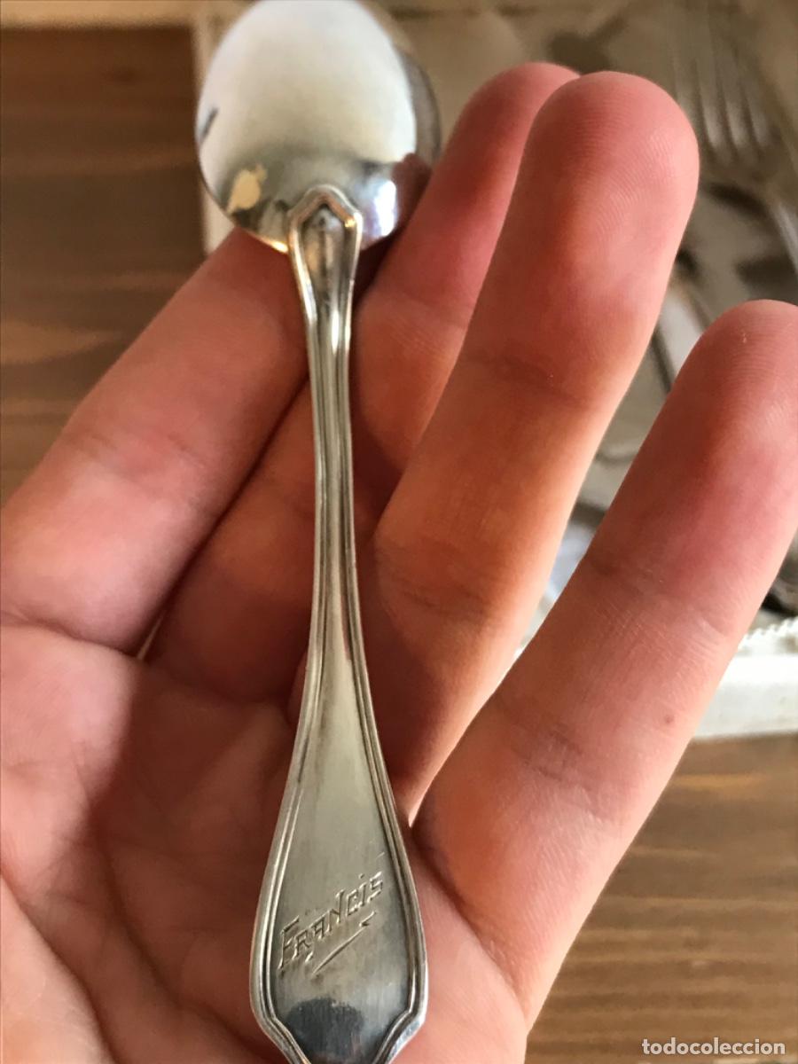 Antig&uuml;edades: Juego de cubiertos de plata en estuche original - Foto 9