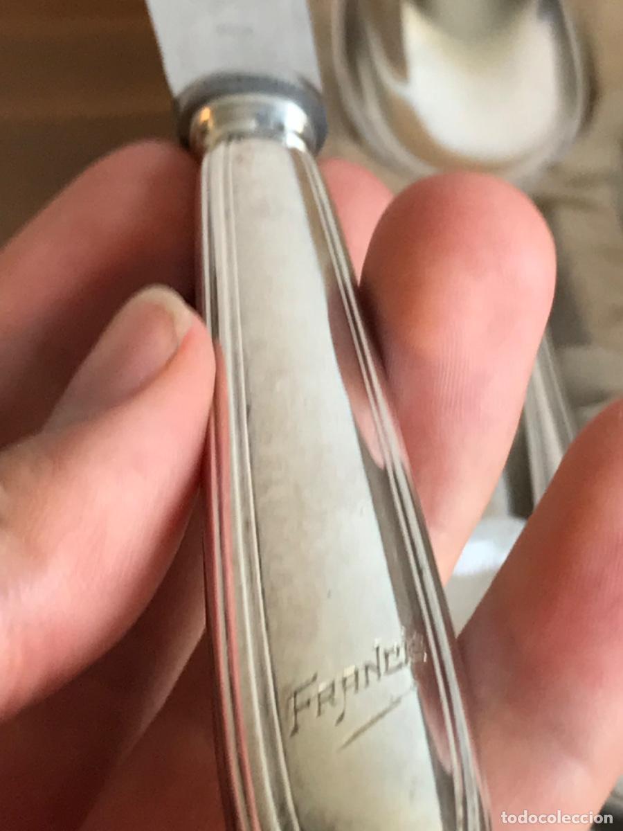 Antig&uuml;edades: Juego de cubiertos de plata en estuche original - Foto 11