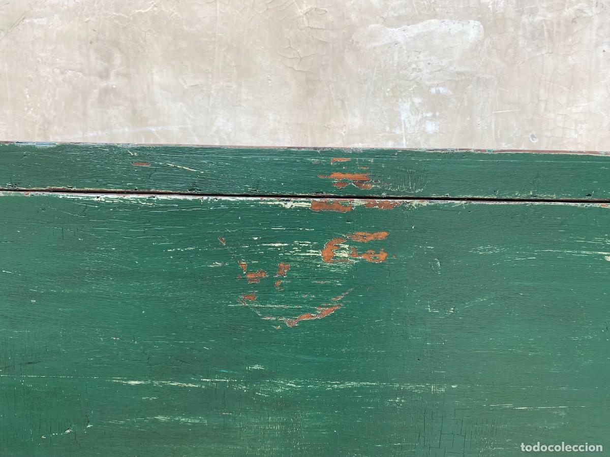 Antig&uuml;edades: Baul Verde de Pino Antiguo - Foto 2